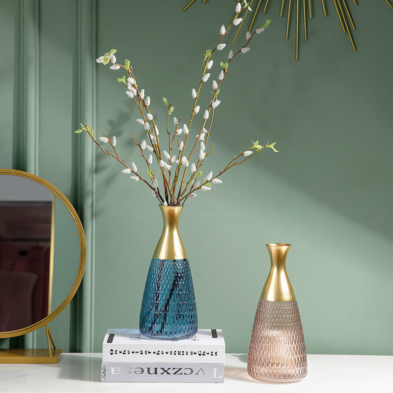 Golden Edge Textured Vase