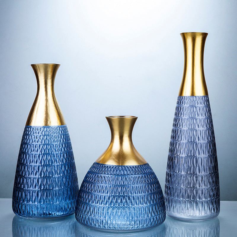 Golden Edge Textured Vase
