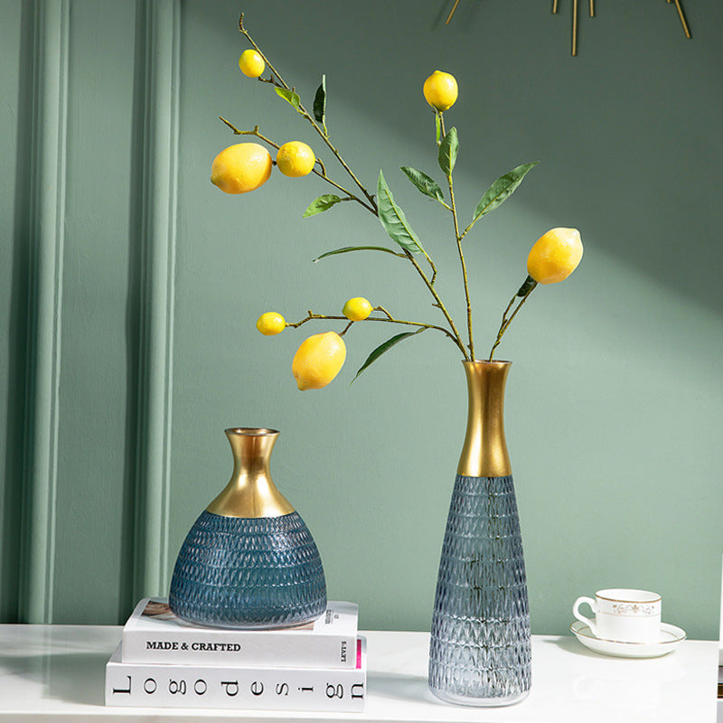 Golden Edge Textured Vase