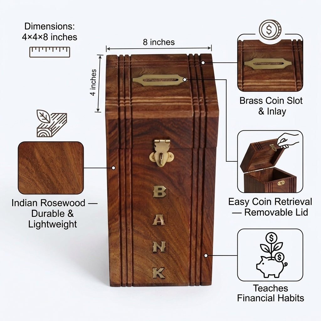 Wooden Piggy Bank