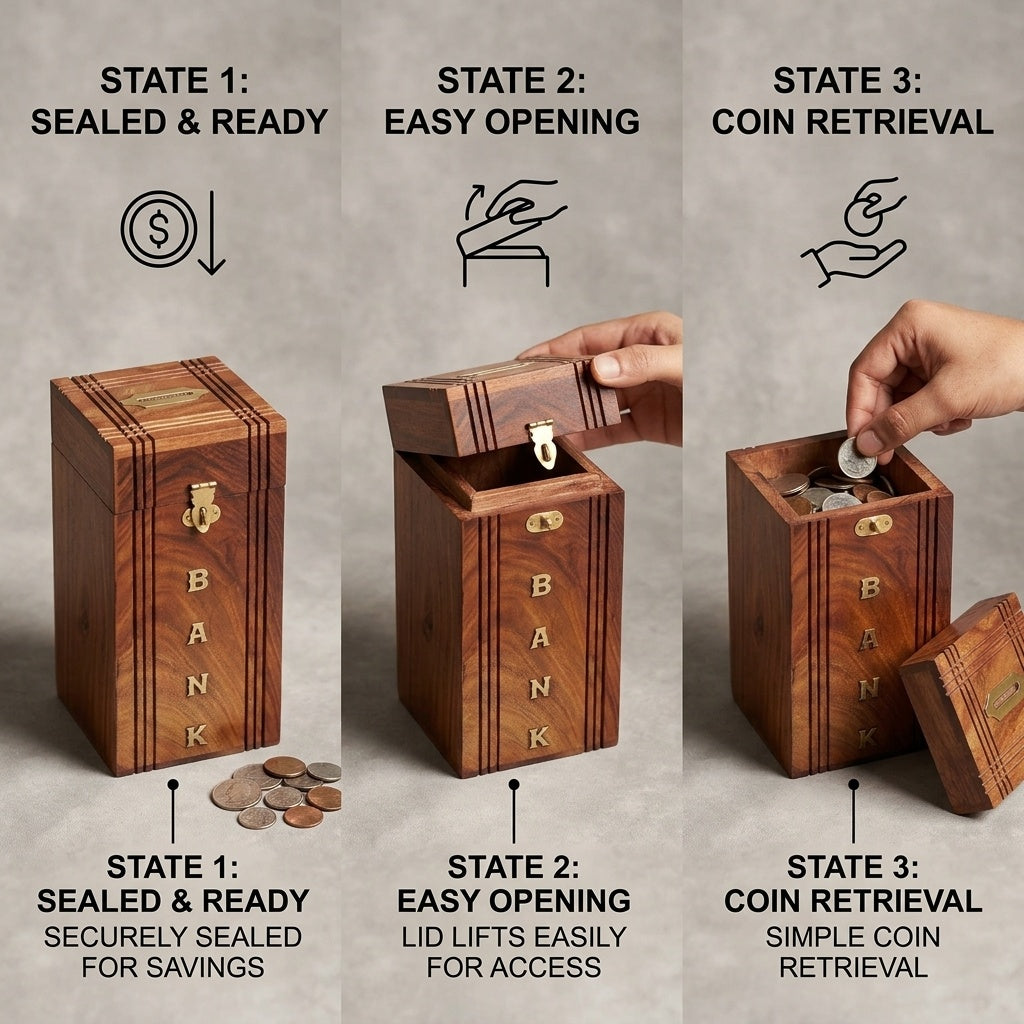 Wooden Piggy Bank