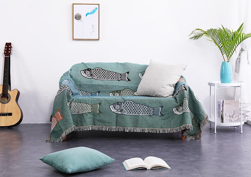 Koi patterned blanket