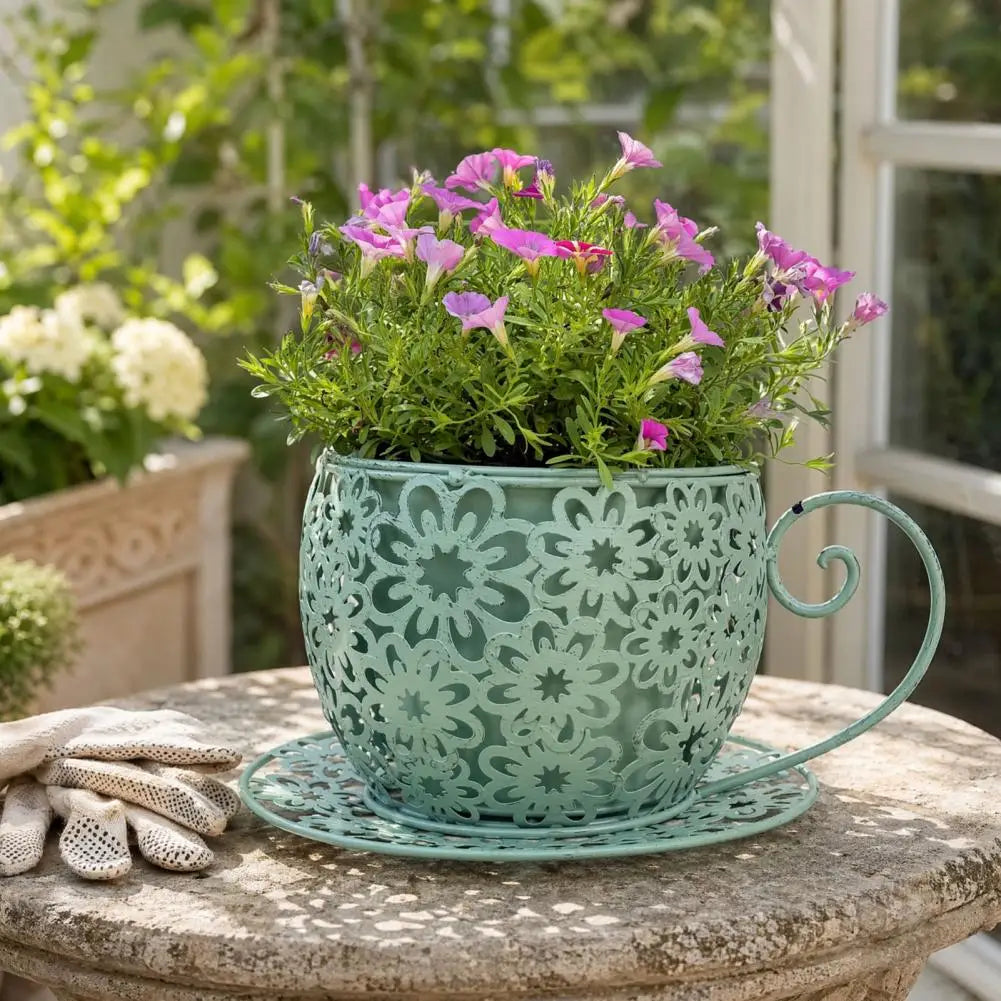 Teacup Floral Planter