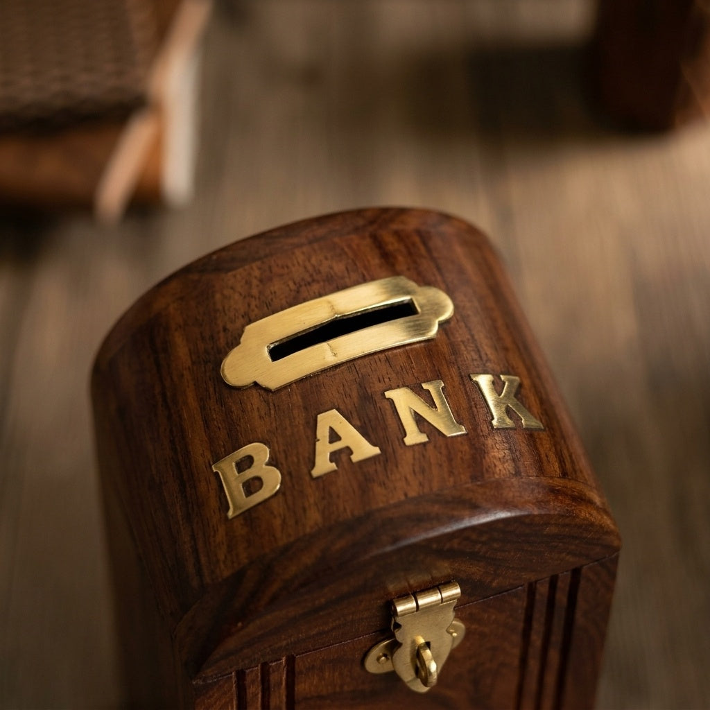 Wooden Piggy Bank