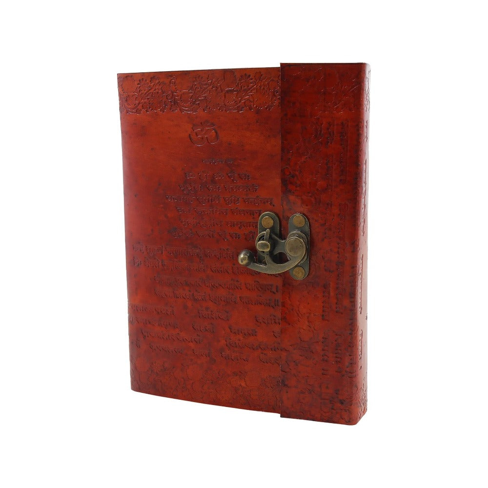 Lockable Leather Personal Diary with Unlined Pages