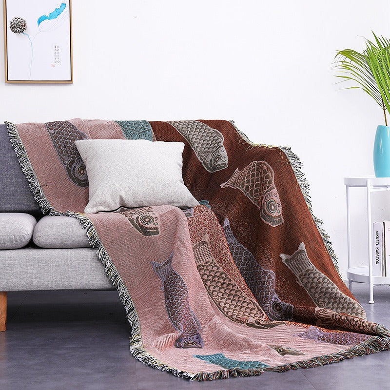 Koi patterned blanket