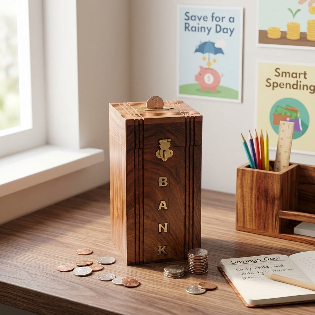 Wooden Piggy Bank