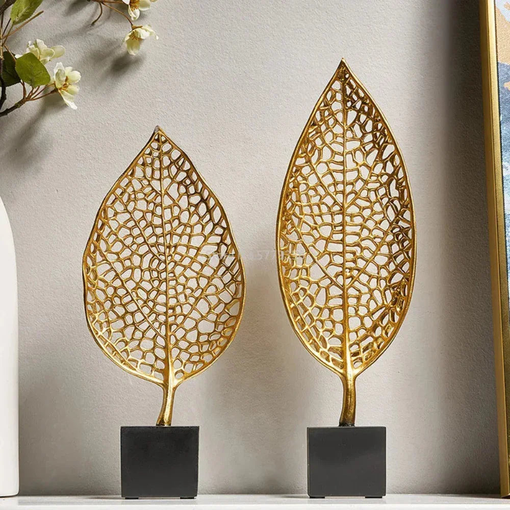 Golden Leaf Tabletop Sculpture