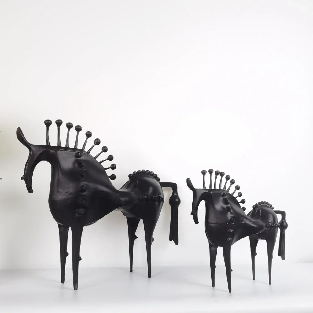 Iron Horse Sculpture Matte Black