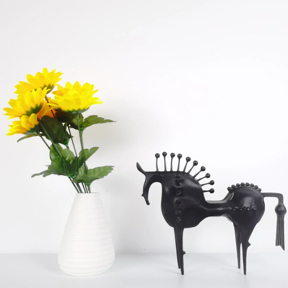 Iron Horse Sculpture Matte Black