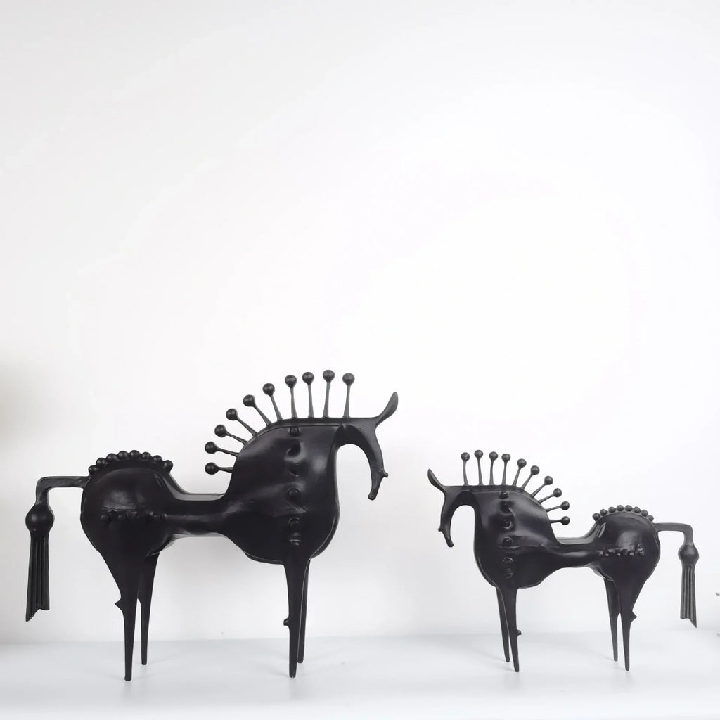 Iron Horse Sculpture Matte Black