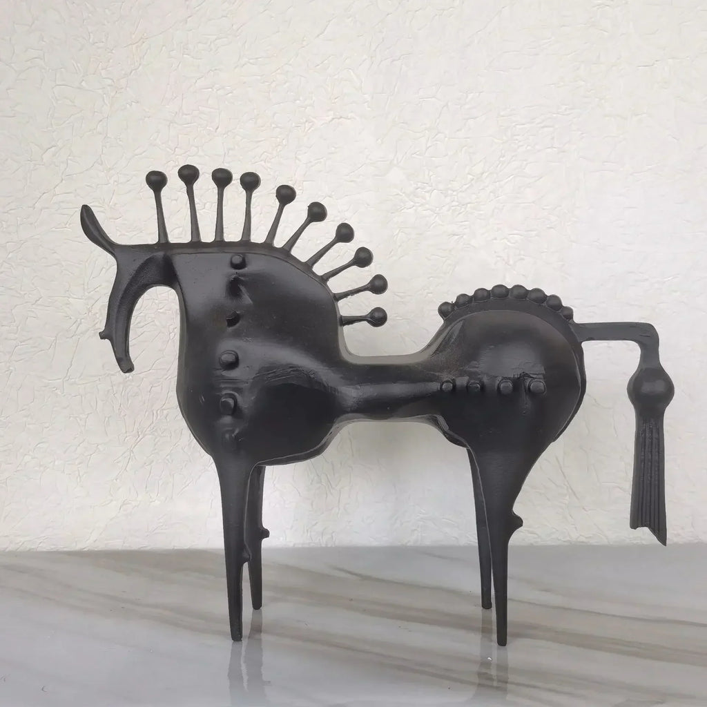 Iron Horse Sculpture Matte Black