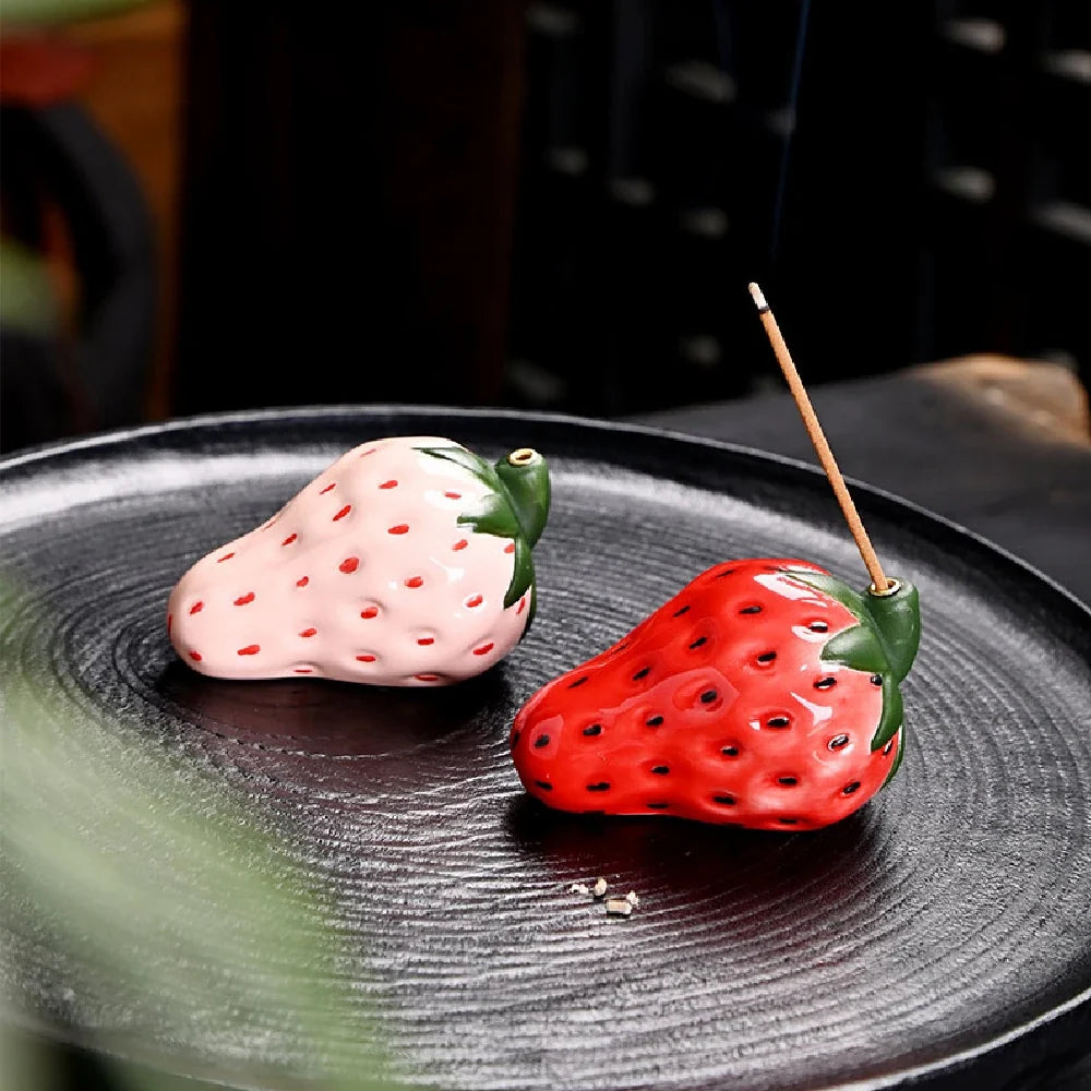 Strawberry Ceramic Incense Burner