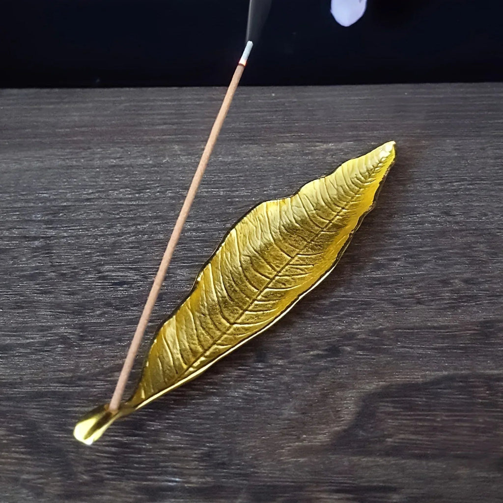 Leaf Design Ceramic Incense Holder
