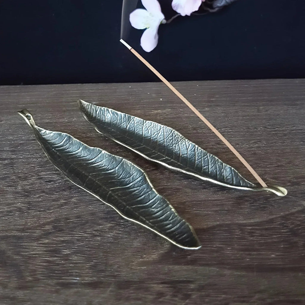 Leaf Design Ceramic Incense Holder