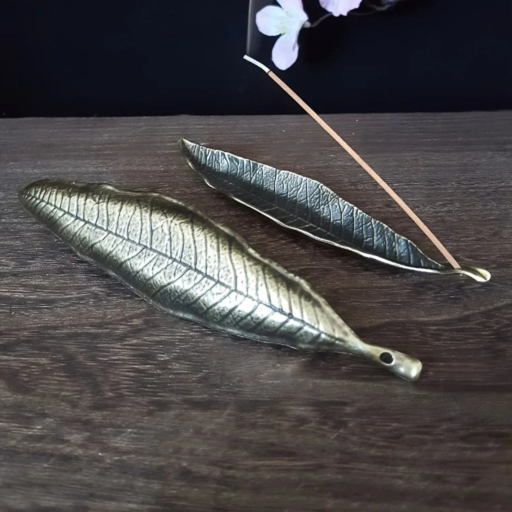 Leaf Design Ceramic Incense Holder