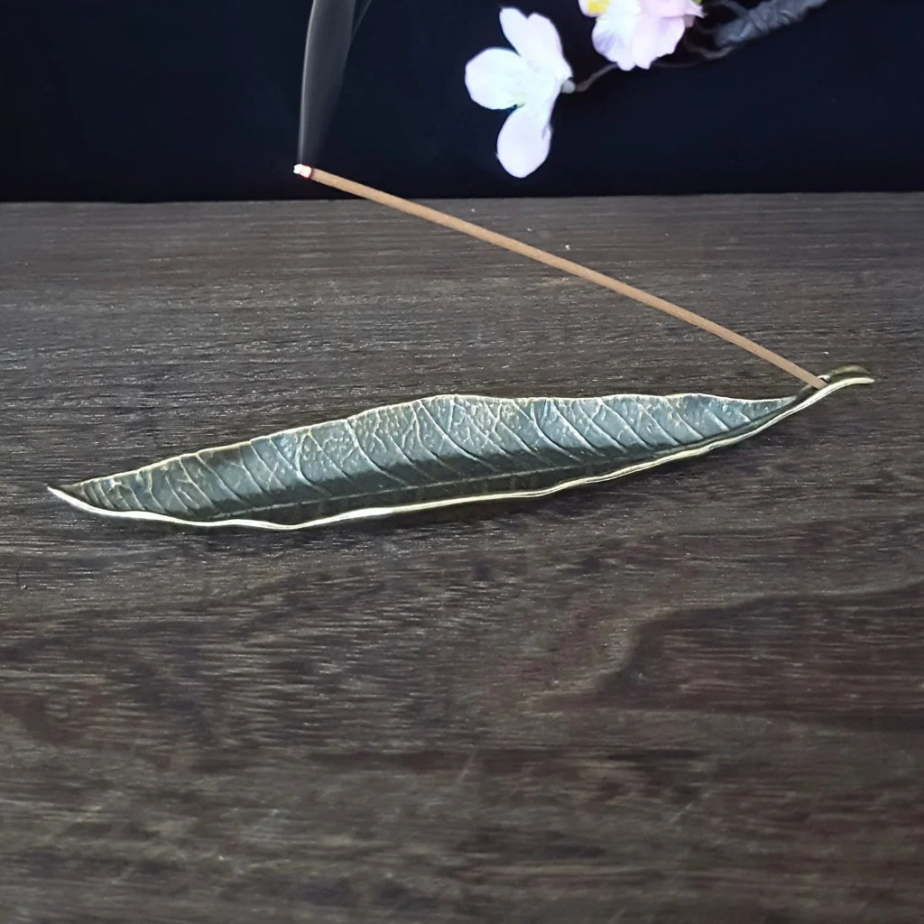 Leaf Design Ceramic Incense Holder