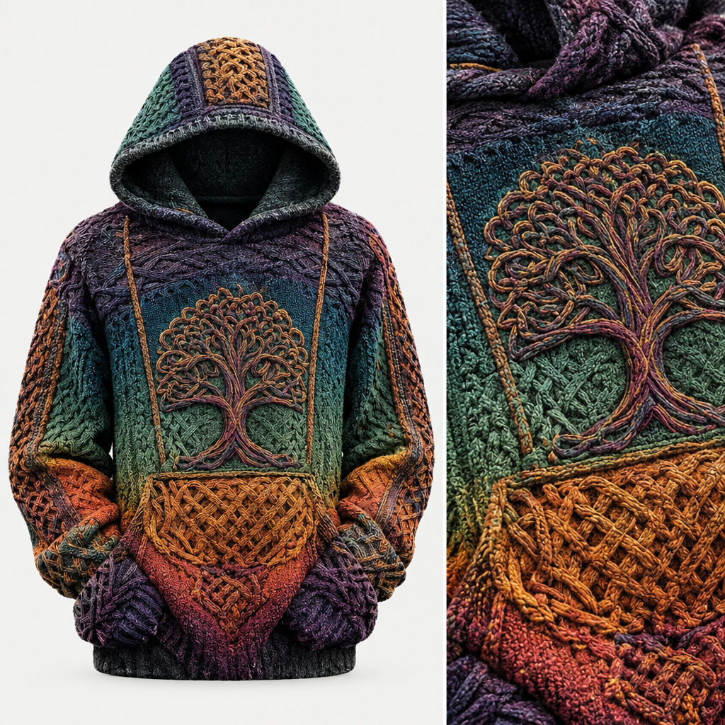 Tree of Life 3D Graphic Hooded Sweatshirt