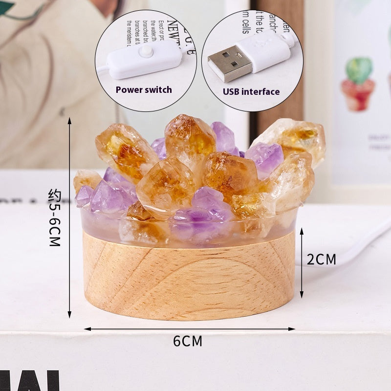 Amethyst Crystal Night Light