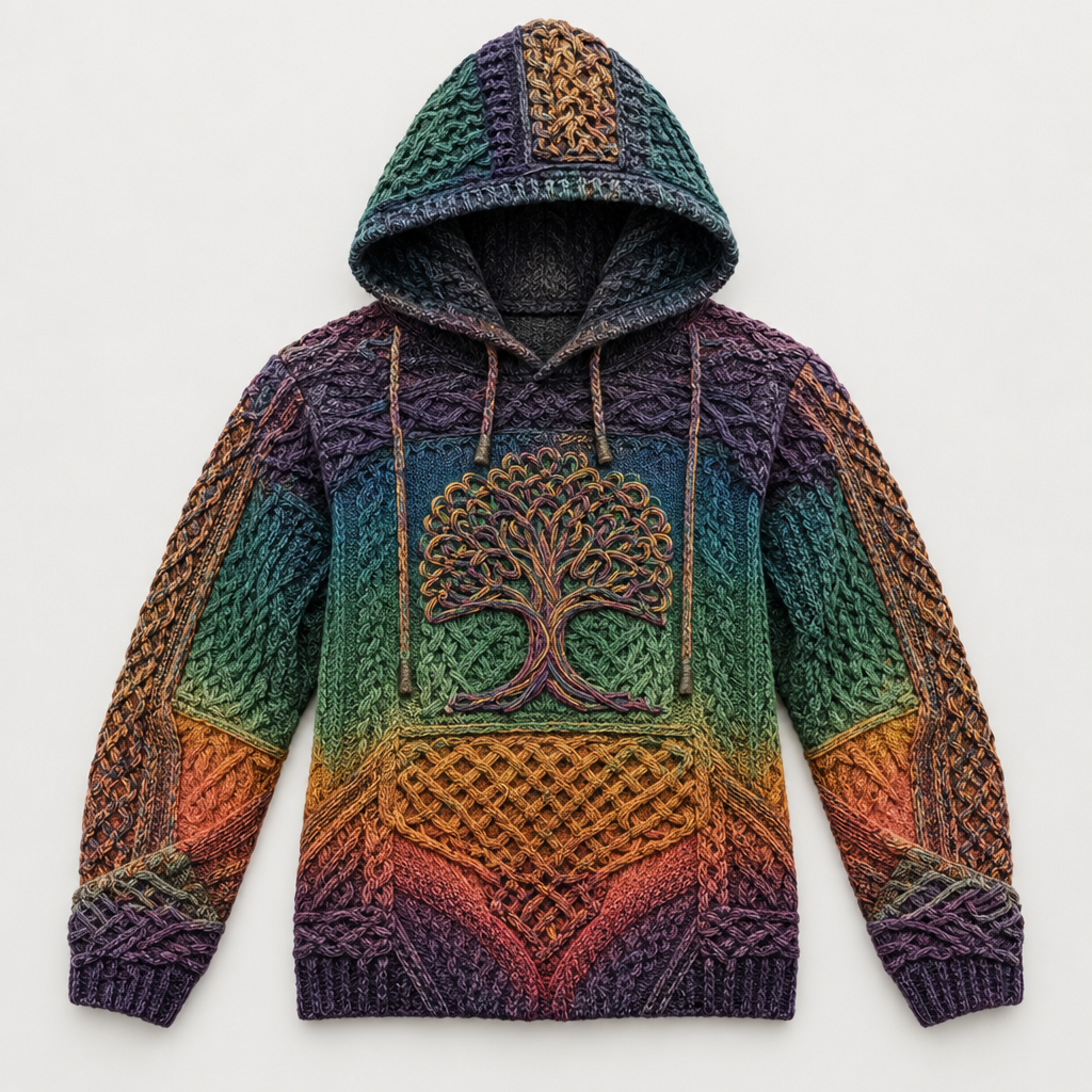 Tree of Life 3D Graphic Hooded Sweatshirt