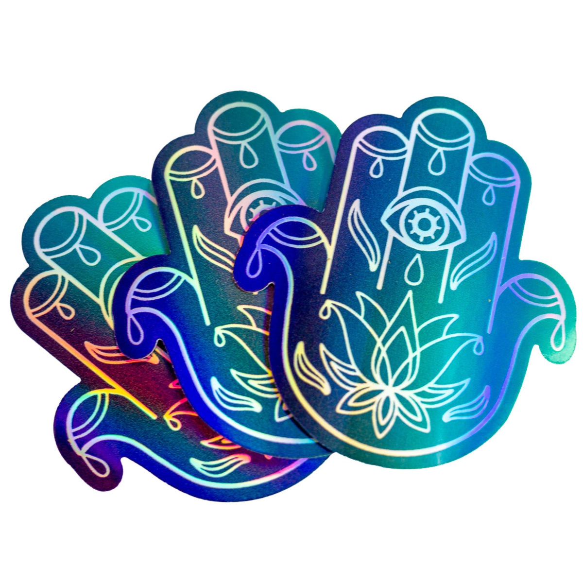 Hamsa Holographic Sticker