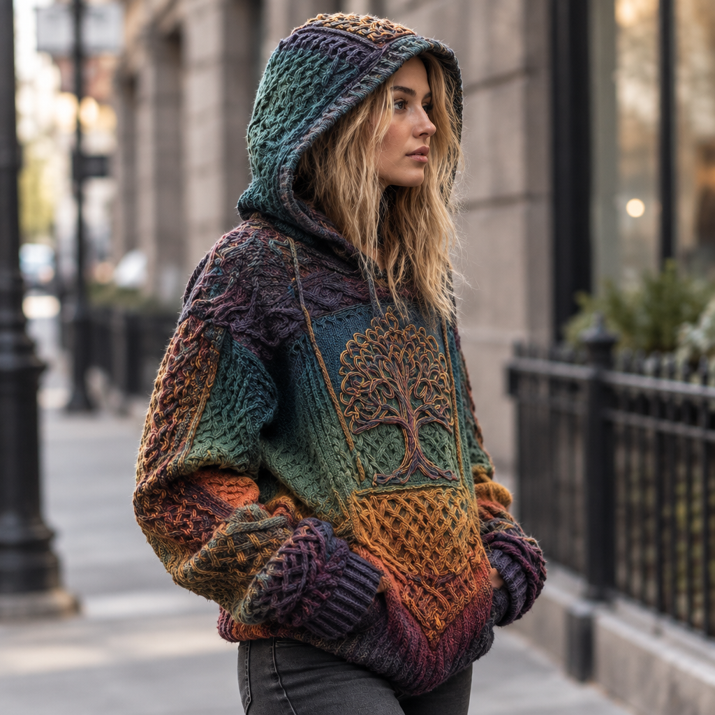 Tree of Life 3D Graphic Hooded Sweatshirt